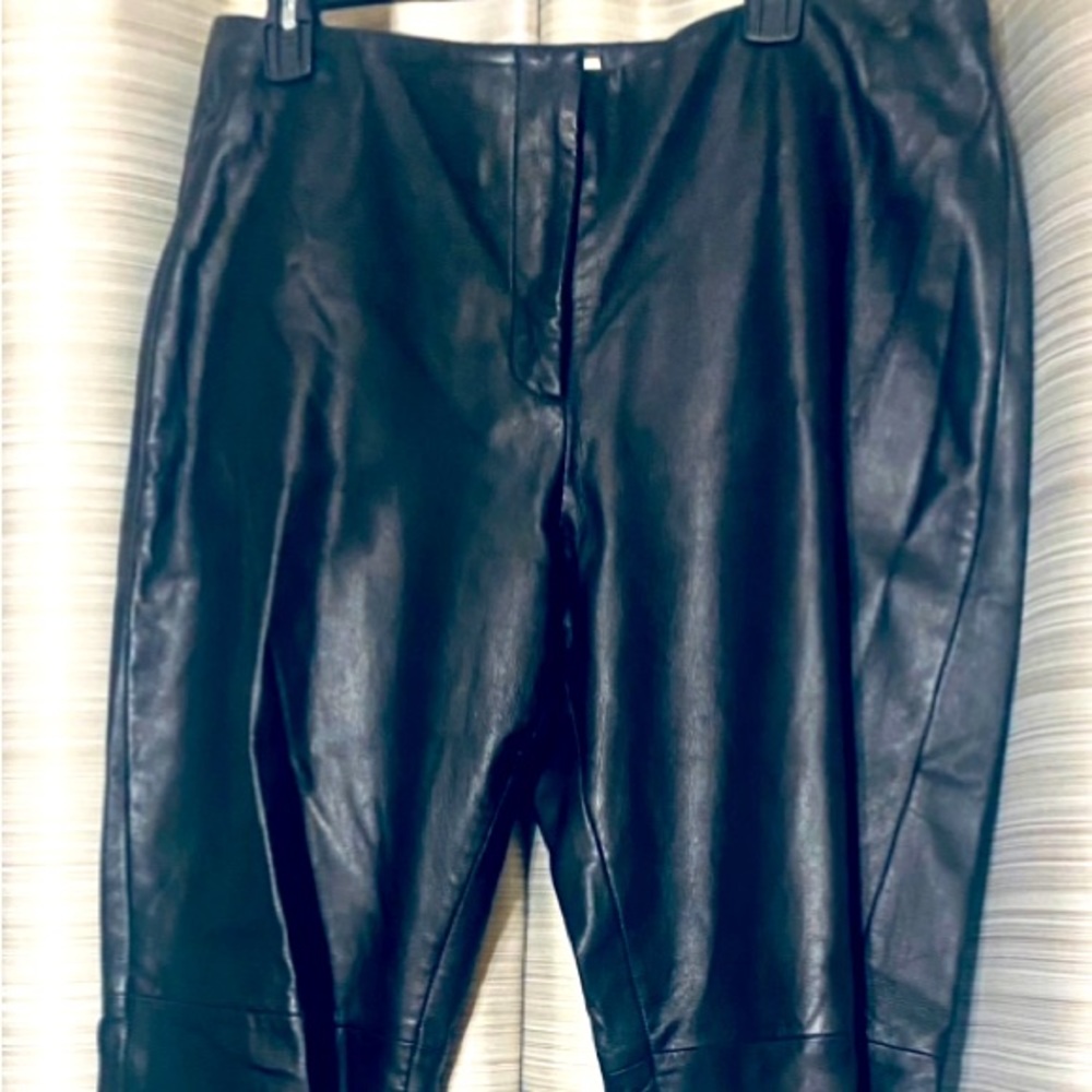 Genuine Black Leather pants sz 14 / Large